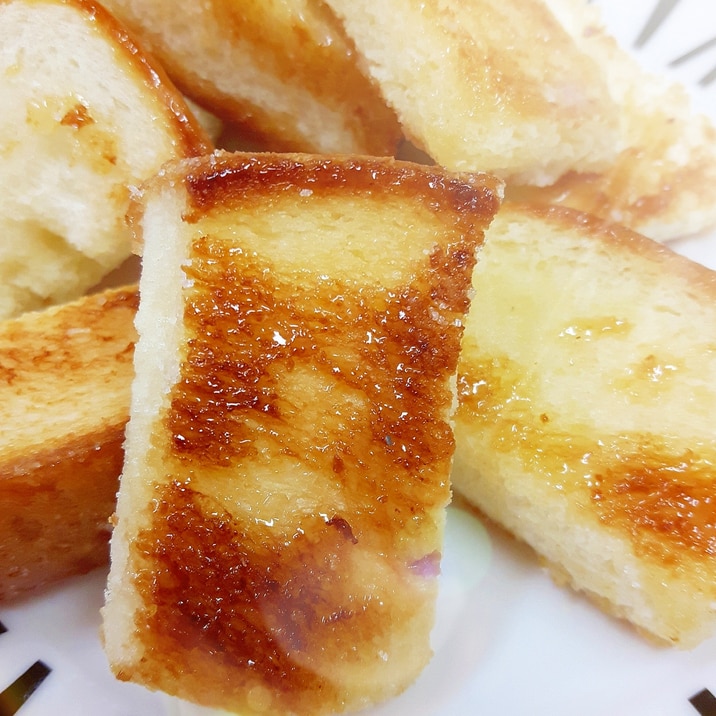 食パンで(^^)子供が大好き簡単シュガーラスク♪